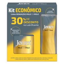 Kit Preservativo Jontex Sensação Pele com Pele 2 Unidades e Ganhe 30% de Desconto no Lubrificante 50g