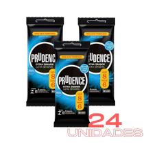 Kit Preservativo Prudence Extra Grande Ultra Sensível 24un