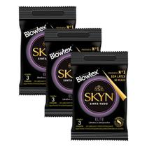 Kit Preservativos com 3 Pacotes SKYN Elite com 3 unidades