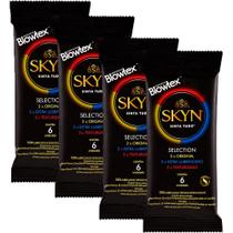 Kit Preservativos com 4 Pacotes SKYN Selection com 6 unidades