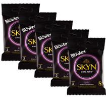 Kit Preservativos com 5 Pacotes SKYN Elite com 3 unidades