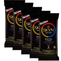 Kit Preservativos com 5 Pacotes SKYN Selection com 6 unidades