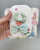 Kit presilha bico de pato laço + lacinho infantil