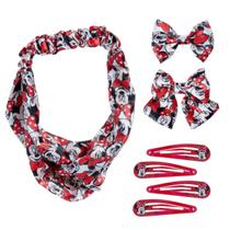 Kit Presilha Cabelo Faixa Trançada Disney Minnie Marco Boni