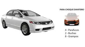 Kit Presilha Parachoque Dianteiro Civic 2007 A 2012 Kit Presilha Parachoque Dianteiro Civic 2007 A 2012