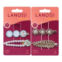 Kit Presilhas de Cabelo Lanossi Florela e Lolita