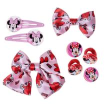 Kit Presilhas E Elástico De Cabelo Disney Minnie Marco Boni