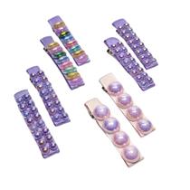 Kit Presilhas Jacaré Prendedor Cabelo Bico de Pato Perola