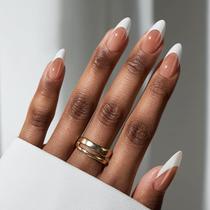 Kit Press On Nails Bartbox French Tip Almond Brown 30