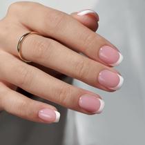 Kit Press On Nails Bartbox Short Square French Tip 30 Kit Press On Nails Bartbox Short Square French Tip 30