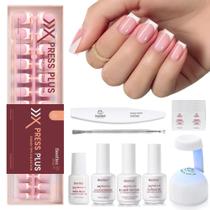 Kit Press On Nails beetles X Press Plus Short Square French Kit Press On Nails beetles X Press Plus Short Square French
