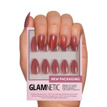 Kit Press On Nails Glamnetic Rose Short Ammond Rosy-Pink 30