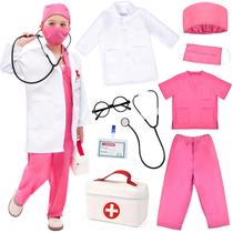 Kit Pretend Play Toylink Kit, fantasia de médico infantil com bolsa de jaleco