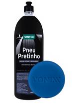 Kit Pretinho Limpa Pneu 1,5L + Aplicador De Espuma Vonixx