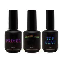 Kit Pretinho Poder Top Coat + Primer + Desidratador Bond Aid