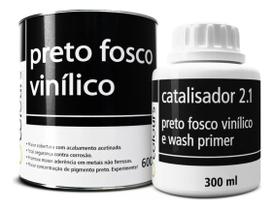 Kit Preto Fosco Vinílico Washprimer Maxi Rubber 900ml C/cat Kit Preto Fosco Vinílico Washprimer Maxi Rubber 900ml C/cat