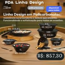 Kit preto policarbonato - 7 peças Tupperware