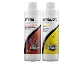 Kit Prime Amguard Seachem Remove Cloro Amônia Aquário 250ml