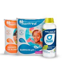 Kit primeiro tratamento para limpeza e manutenção para piscina - MONTREAL
