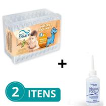 Kit Primeiros Cuidados Recém Nascido Hastes Flexíveis RN/Alcool 70 % Higie+