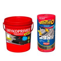 KIT PRIMER PARA MANTA ASFÁLTICA DRYKOPRIMER ACQUA GL 3,6L + MANTA ASFÁLTICA FITA VEDATUDO ALUMÍNIO 30cm