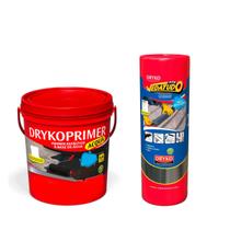 KIT PRIMER PARA MANTA ASFÁLTICA DRYKOPRIMER ACQUA GL 3,6L + MANTA ASFÁLTICA FITA VEDATUDO ALUMÍNIO 45cm