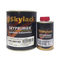 Kit Primer Pu Bi-Componente Skyprimer Preto 8:1 + Catalisador 900ml Skylack