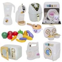 Kit Princesa Cozinha Eletro Louça Frutas Fogão Máquina 30pç Kit Princesa Cozinha Eletro Louça Frutas Fogão Máquina 30pç