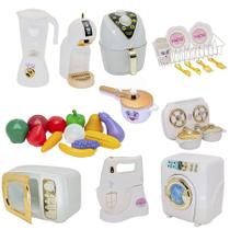 Kit Princesa Cozinha Eletro Louça Frutas Fogão Máquina 31pç Kit Princesa Cozinha Eletro Louça Frutas Fogão Máquina 31pç