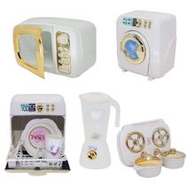 Kit Princesa Cozinha Eletro Louça Panela Fogão Máquina 12pç