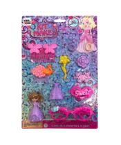 Kit Princesa Estilosa 12 Peças Kit Make Boneca Para Criança