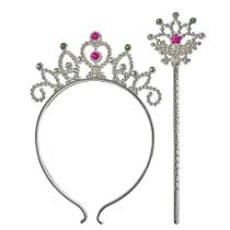 Kit princesa tiara varinha magica coroa tictac 10 acessorrio Kit princesa tiara varinha magica coroa tictac 10 acessorrio