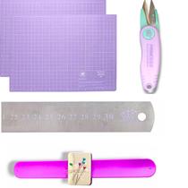 Kit Princess Base De Corte A3 Régua 30cm Tesoura Arremate Kit Princess Base De Corte A3 Régua 30cm Tesoura Arremate