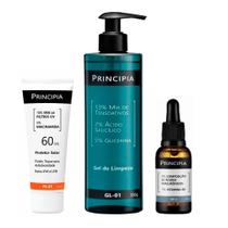 Kit Principia Gel Limpeza Facial Anti-Oleosidade 350ml+Sérum Facial Vitamina B5 30ml+Protetor Solar Facial Fps60 40ml Kit Principia Gel Limpeza Facial Anti-Oleosidade 350ml+Sérum Facial Vitamina B5 30ml+Protetor Solar Facial Fps60 40ml