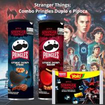 Kit Pringles + Pipoca Stranger Things Netflix Combo de Lanche para Maratonar