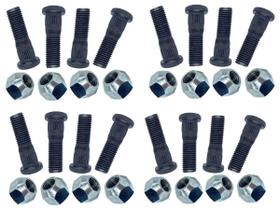 Kit Prisioneiro Parafuso Roda Com Porca Fiesta Ka Escort Focus Logus Courier Verona 16 Unidades