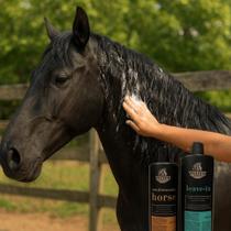 Kit Prizer Horse Leave in 1L Condicionador 1L Hidratação Recuperacao Nutrição Brilho Equinos