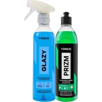 Kit Prizm Limpa Vidros 4x1 Redutor Risco Glazy 500ml Vonixx Kit Prizm Limpa Vidros 4x1 Redutor Risco Glazy 500ml Vonixx