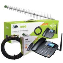 Kit Pro celular de mesa 4G wi-fi quadban 1 chip + antena fullband 15dbi + cabo 12M - - Proeletronic