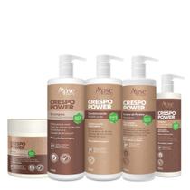 Kit Pro Crespo Power Shampoo, Condicionador, Creme, Gelatina e Máscara - Apse