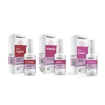 Kit Pró Fígado + Pró Gastro + Intestin Cães Homeopet 30ml