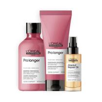 Kit Pro Longer Sh 300ml + Cond 200ml + Óleo 90ml Kit Pro Longer Sh 300ml + Cond 200ml + Óleo 90ml