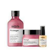 Kit Pro Longer Sh 300ml + Masc 250ml + Óleo 30ml Kit Pro Longer Sh 300ml + Masc 250ml + Óleo 30ml