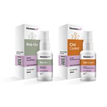 Kit Pró Rim + Cist Control Cães Gatos Homeopet 30ml