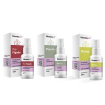 Kit Pró Rim + Pró Fígado + Strong Cães Gatos Homeopet 30ml Kit Pró Rim + Pró Fígado + Strong Cães Gatos Homeopet 30ml