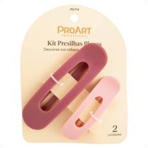 Kit Proart: 2 Presilhas Planas Cor Vinho e Rosa Pdc71b