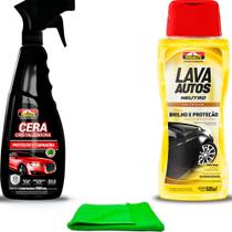 Kit Proauto Extra Brilho Cera + Lava Auto