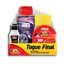 Kit Proauto Toque Final Limpa Pneus + Silicone + Cera