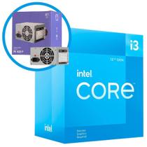 Kit Processador Alto Desempenho Intel Core I3-12100F Com 4 Núcleos 8 Threads Lga 1700 12Mb Para Pc Gamer + Fonte ATX 200W Fortrek