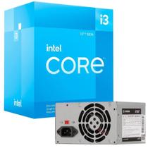 Kit Processador Gamer Alto Desempenho Intel Core I3-12100F Turbo 4.30Ghz 4 Núcleos 8 Threads Lga 1700 12Mb + Fonte Fortrek ATX 200W